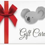 gift card image with sound souvenir koala mascot face and a wrap paper